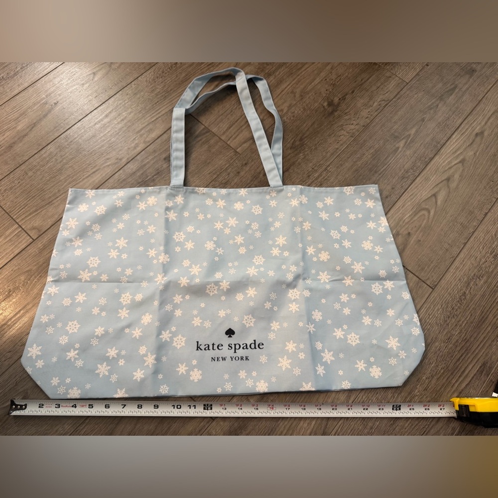 Kate Spade Light Blue Snowflake large tote bag